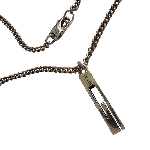 Gucci G Bar Logo Necklace w Box, Dust Bag and Documents - Picture 2 of 11